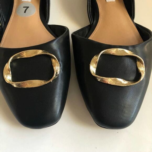 RACHEL ZOE Elleanor Black Ballet Flats 7 NWOB - Picture 3 of 7